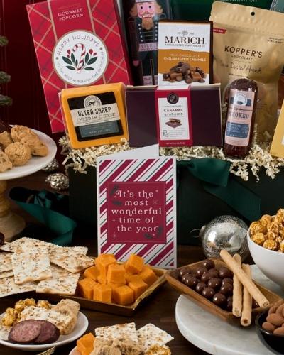 Premium food gift basket